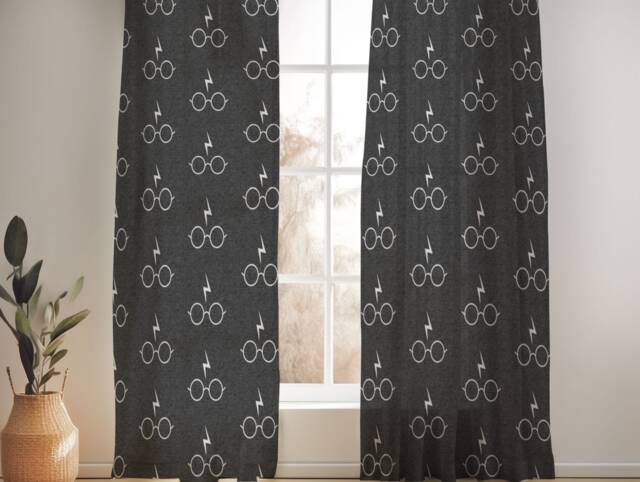 Wizard Glasses Nursery Curtains Custom Cotton Or Blackout - image 1
