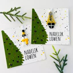 Cornish Christmas Card With Fused Glass Snowman Decoration, Cornwall