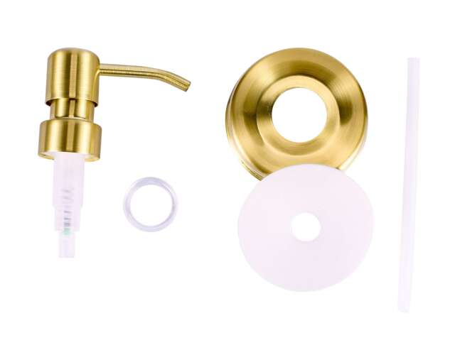 100 Packs Golden Mason Jar Soap Dispensers Rust Proof 304 Stainless Steel Liquid Dispenser Kit With Tube & Collar No Jars - image 1