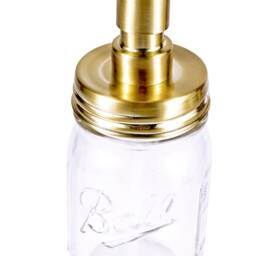100 Packs Golden Mason Jar Soap Dispensers Rust Proof 304 Stainless Steel Liquid Dispenser Kit With Tube & Collar No Jars - thumbnail 2