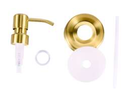 100 Packs Golden Mason Jar Soap Dispensers Rust Proof 304 Stainless Steel Liquid Dispenser Kit With Tube & Collar No Jars