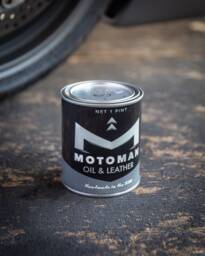 Oil & Leather Scented Motorcycle Candle - Soy Wax Cedar Pine Wood Wick Reusable Metal Container Gifts For Him Or Her