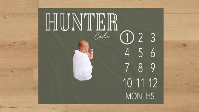 Gender Neutral Baby Milestone Blanket Personalized Monthly Custom Shower Gift For New Mom Keepsake One Year - image 1