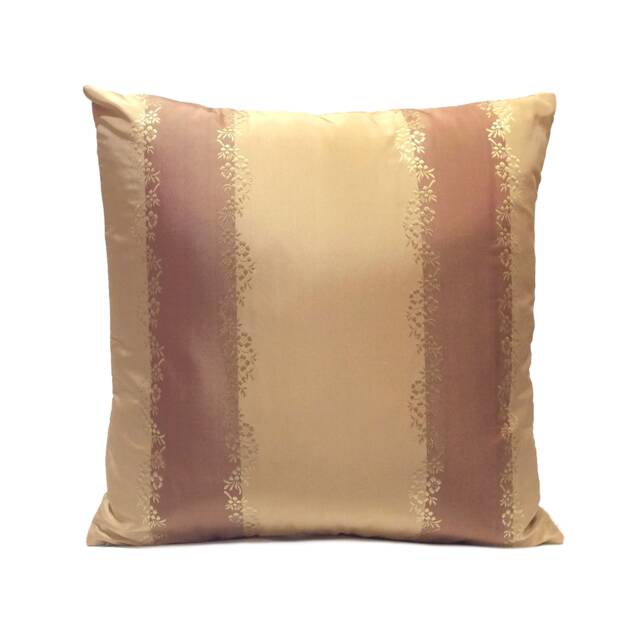 Beige Light Copper Rust Decorative Throw Pillow Cover, Silk Cinnamon Striped Cushion Covers, Farmhouse High End Pillowcase, Boutique Pillows - image 1