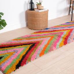 Moroccan Runner Rug 2x10 Ft, Vintage Berber Runner, Handwoven Wool Rug, Tribal Bohemian Hallway 78x293 cm - thumbnail 3