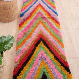 Moroccan Runner Rug 2x10 Ft, Vintage Berber Runner, Handwoven Wool Rug, Tribal Bohemian Hallway 78x293 cm - thumbnail 2
