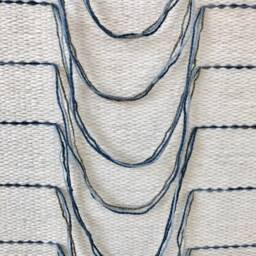 Large Wool Wall Hanging - Natural Fiber Art Tapestry Decoration Minimalist Neutral Decor Handmade Textile - thumbnail 2