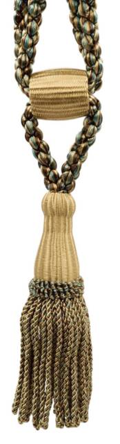 "D??copro Curtain & Drapery Tassel Tieback, Adjustable Cord Length, Length 5 1/2"", Spread 24" - image 1