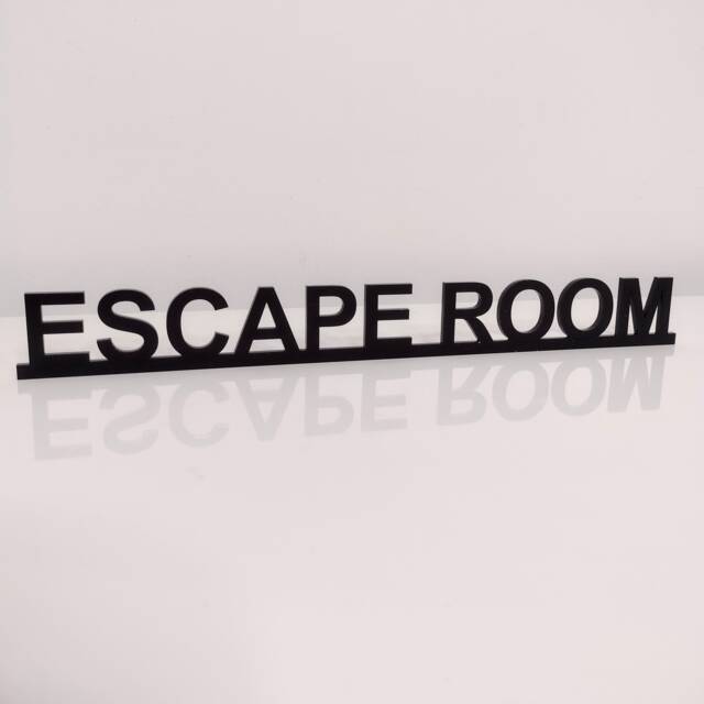 Escape Room Door Sign, Acrylic Topper, Shelf Decor, Frame Art, Wall Novelty Sign Gift For Him Her