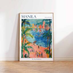 Manila Travel Poster Philippines City Wall Art - thumbnail 3
