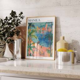 Manila Travel Poster Philippines City Wall Art - thumbnail 2