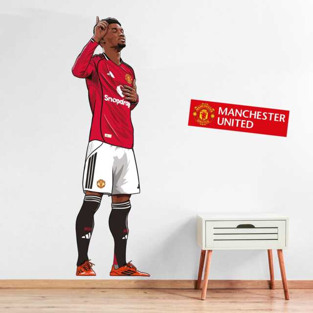 Manchester United Fc Wall Sticker - Amad 25/26 Illustration Decal Art - image 1