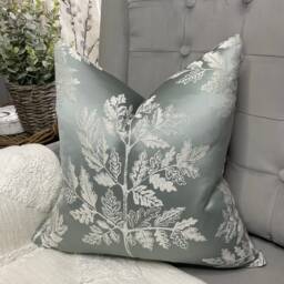 Countryside Home Decor Duck Egg Cushion Cover Pillow Throw - Fern Ashley Wilde Fabric, Double Sided Made in UK -Worldwide Shipping