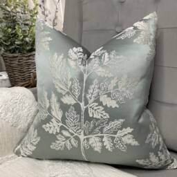 Countryside Home Decor Duck Egg Cushion Cover Pillow Throw - Fern Ashley Wilde Fabric, Double Sided Made in UK -Worldwide Shipping - thumbnail 4