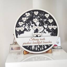 Personalized Wooden Family Tree Keepsake Wall Decor - thumbnail 2