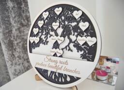 Personalized Wooden Family Tree Keepsake Wall Decor - thumbnail 1