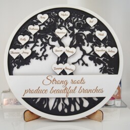 Personalized Wooden Family Tree Keepsake Wall Decor - thumbnail 3
