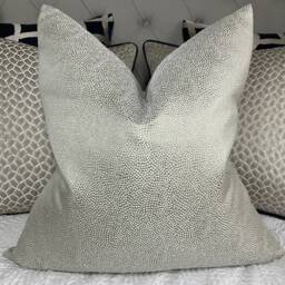 stunning Luxury Silver Cushion Cover, Scatter Textured Pillow Cover Sofa Bed, Decorative Throw Designer Guild Fabric - thumbnail 1