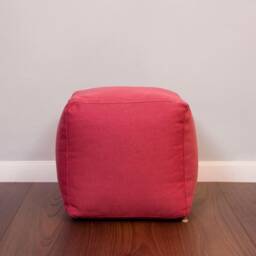 Custom Organic Cotton Ottoman With Removable Cover - Filled Gots Certified Any Size, Shape & Fabric On Request - thumbnail 3