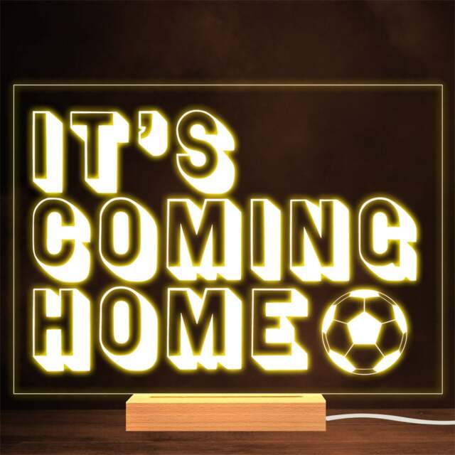 Football Ball It's Coming Home Personalised Gift Lamp Night Light - image 1