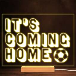 Football Ball It's Coming Home Personalised Gift Lamp Night Light - thumbnail 1