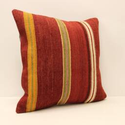 Kilim Pillow, Sofa Pillow Boho Pillow, Handwoven Pillow, 18x18 - 45x45 cm Minimalist Decorative Pillow, Cushion Cover Throw Pillow 4Kbf-543 - thumbnail 2
