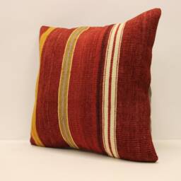 Kilim Pillow, Sofa Pillow Boho Pillow, Handwoven Pillow, 18x18 - 45x45 cm Minimalist Decorative Pillow, Cushion Cover Throw Pillow 4Kbf-543 - thumbnail 3