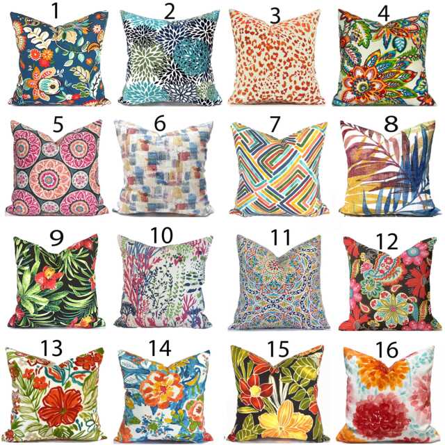Outdoor Pillow Cover With Zippers, Easy To Use & Washable, Pick Your Favorite Flowers - image 1