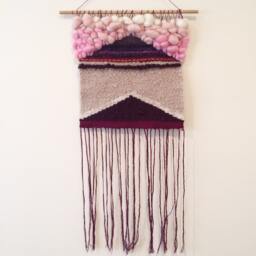 "Woven Wall Hanging, Medium Tapestry, Weaving - "