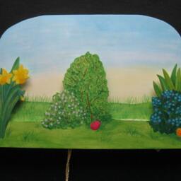 Easter Bunny With Basket, Moving Image Of Wood, Wooden Toys, Wall Decoration, Spring - thumbnail 2