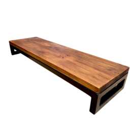 Dual Monitor Desk Riser Stand - Made From Solid Wood & Steel - thumbnail 4