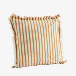 Fringe Cushion - Striped Woven Boho Scatter Pillow Sofa Soft Cotton Pinstripe
