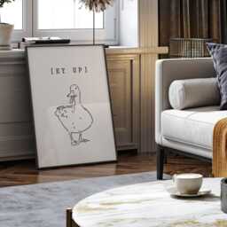 Ey Up Duck 04 Poster Northern-Inspired Quote Poster, Charming Wall Art, Bold Home Decor, Yorkshire Print, Living Room Cool Prints - thumbnail 1