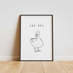 Ey Up Duck 04 Poster Northern-Inspired Quote Poster, Charming Wall Art, Bold Home Decor, Yorkshire Print, Living Room Cool Prints - thumbnail 2