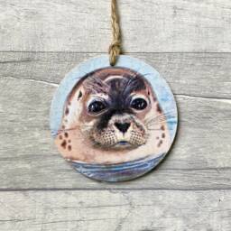 Seal Decoration, Nautical Ornament, Coastal Wall Decor For Beach Lover, Handmade Gifts - thumbnail 1