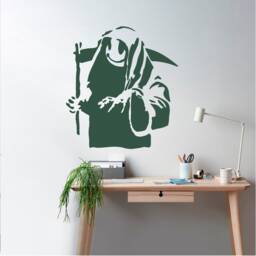 Banksy Grin Reaper Sticker, Vinyl Wall Art Sticker, Transfer, Mural, Stencil, Easy To Apply, Instructions Included, Matt Finish - thumbnail 3