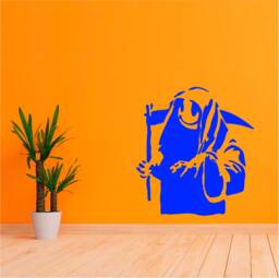 Banksy Grin Reaper Sticker, Vinyl Wall Art Sticker, Transfer, Mural, Stencil, Easy To Apply, Instructions Included, Matt Finish