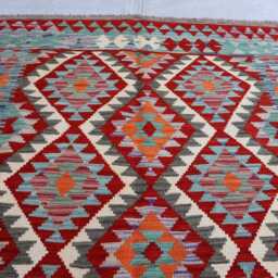 5x7 Ft New Flatweave Rug, Tribal Oriental Turkmen Rug, Kilim Afghan Maimana Vintage Rug For Bedroom, Livingroom - thumbnail 3