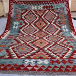 5x7 Ft New Flatweave Rug, Tribal Oriental Turkmen Rug, Kilim Afghan Maimana Vintage Rug For Bedroom, Livingroom - thumbnail 4