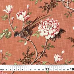 Blooming 4 Colors Bird Flower Floral Rose Cotton Curtain, Valance Pleated, Lined Drapery Panel Offered As Upgrades - thumbnail 3