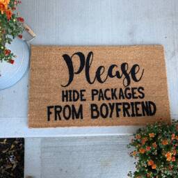Please Hide Packages Doormat, From Husband, Funny Coir Shopping Addict - thumbnail 2