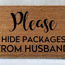 Please Hide Packages Doormat, From Husband, Funny Coir Shopping Addict - thumbnail 3