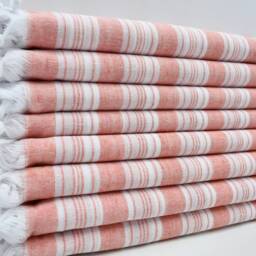 "Orange Towel, Bohemian Towel, Turkish Towel, Peshtemal, 32""x65" - thumbnail 2