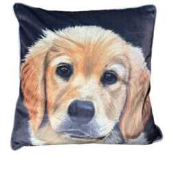 Dog Pattern Cushion - Malini Luxury Home Decor - 45x45cm - thumbnail 3