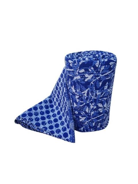 Beautiful Blue Color Indigo Kantha Bedspread, Quilt Coverlet Size-Multi - image 1