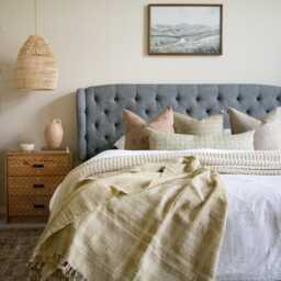 Tan Beige Indian Wool Throw Blanket, Handwoven Sofa Coverlet & Neutral Bed Runner - Jasper - thumbnail 3