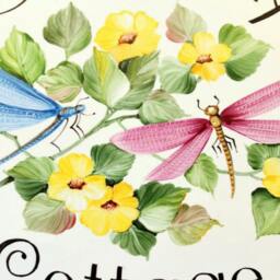 Personalized Dragonfly House Sign, Name Sign For Cottage, Custom Garden - thumbnail 3