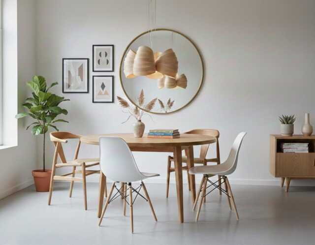 Scandinavian Wooden Veneer Chandelier - Modern Herz Sculptural Pendant, Minimalist Dining Room Fixture - image 1