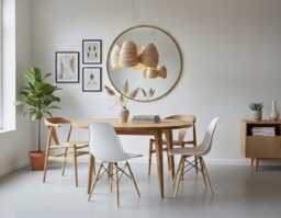 Scandinavian Wooden Veneer Chandelier - Modern Herz Sculptural Pendant, Minimalist Dining Room Fixture