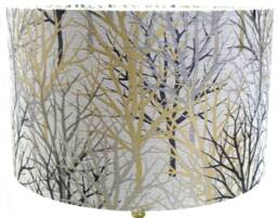 Fibre Naturelle Bolderwood Rufus Silver Tree Lampshade UK Made Forest Branches Lamp Shade Leaves Table Lampshades Retro